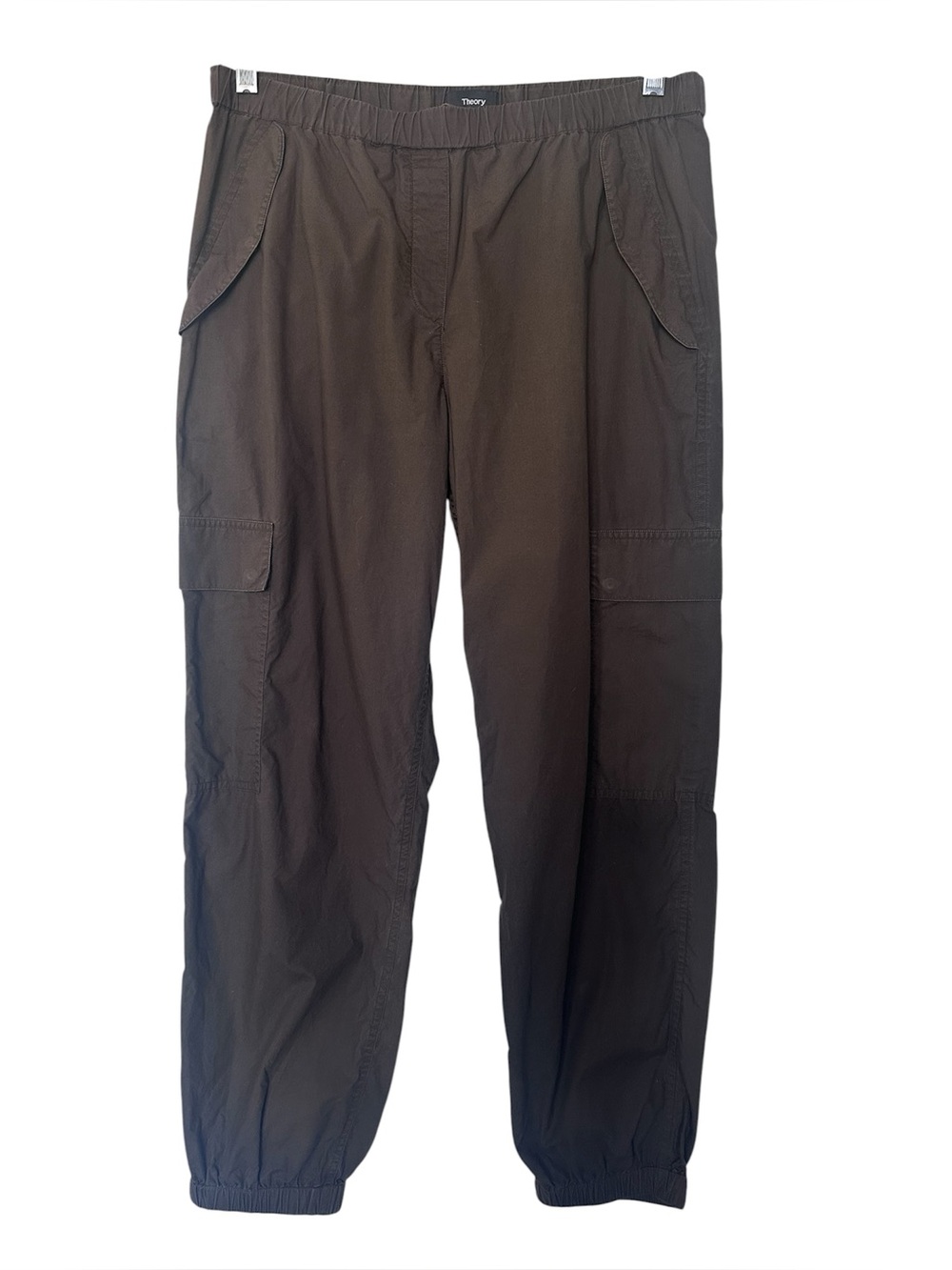 Theory Utility Pull-On Travel Cotton Cargo Jogger Pants Brown Size 6